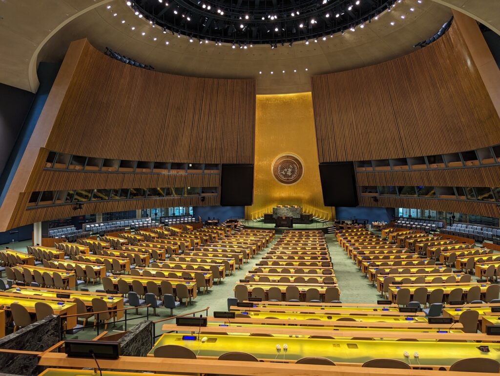 salle de l'Assemblée générale à l'ONU